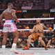 Jake Paul fights Tyron Woodley in their cruiserweight bout during a Showtime pay-per-view event at Rocket Morgage Fieldhouse on August 29, 2021 in Cleveland, Ohio.